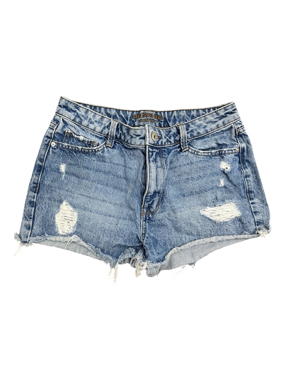 Arizona Jean Company Light Blue Distressed Denim Shorts